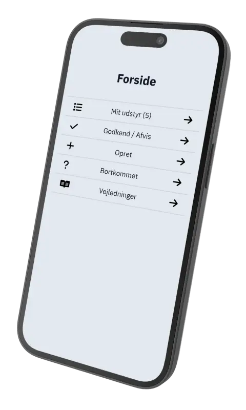 Styring af værktøj Screenshot