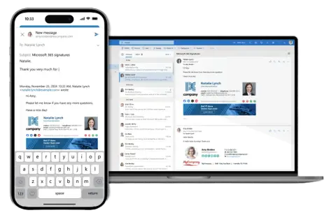 Fælles email signatur Screenshot